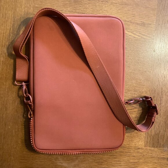 Dagne Dover Handbags - Dagne Dover Red Clay Laptop Sleeve with Strap